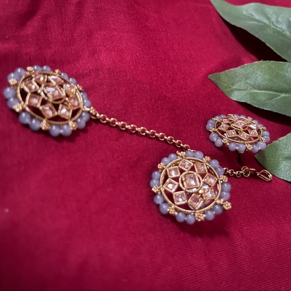 Indian Choker Necklace Set - Picture 3 of 8